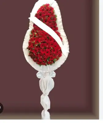 Sonsuz Saygı - Kırmızı Gerbera Merasim Çelengi - 1 (İşleniyor...)